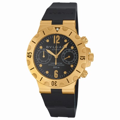 Bvlgari sc38g Scuba Automatic Male 18k yellow gold Replica Watches