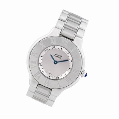 Cartier W10110T2 Must 21 Quartz Unisex Stainless Steel Replica Watches