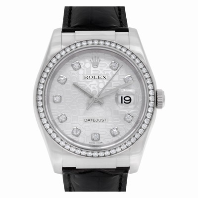 Rolex 116189 Datejust Automatic Unisex 18k White Gold Replica Watches