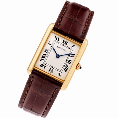 Cartier 1140 Tank Quartz Male 18k yellow gold Replica Watches