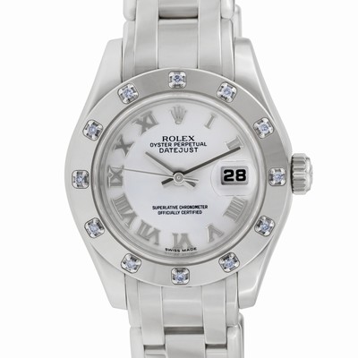 Rolex 80319 Pearlmaster Automatic Female 18k White Gold Replica Watches