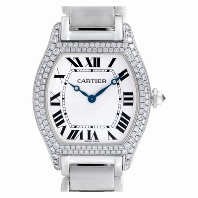 Cartier 2497 Tortue Manual Unisex 18k White Gold Replica Watches