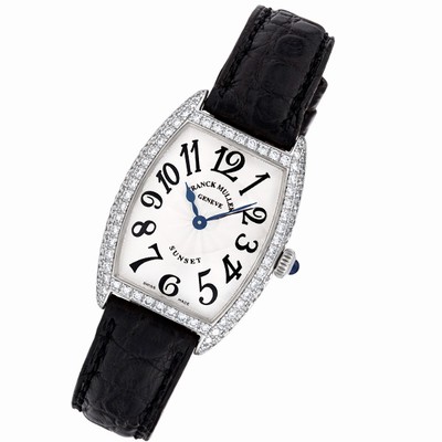 Franck Muller 194 Sun/Moon Quartz Female 18k White Gold Replica Watches