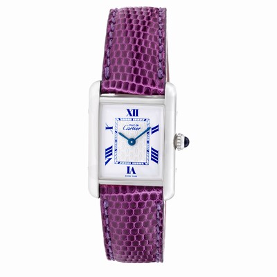 Cartier 2416 Tank Quartz Unisex Sterling Silver Replica Watches