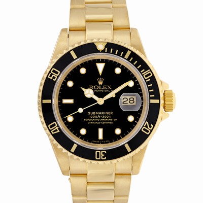 Rolex 16618 Submariner Automatic Male 18k yellow gold Replica Watches