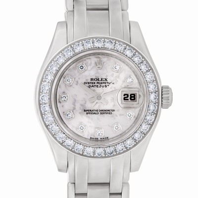 Rolex 80299 Pearlmaster Automatic Female 18k White Gold Replica Watches