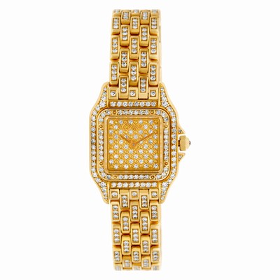 Cartier WF3072B9PVE Panthere Quartz Female 18k yellow gold Replica Watches