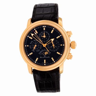 Blancpain 2685F-3630-53B Leman Automatic Male 18k rose gold Replica Watches