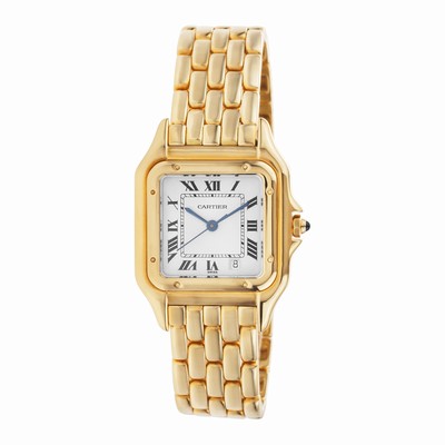 Cartier W25014B9 Panthere Quartz Male 18k yellow gold Replica Watches