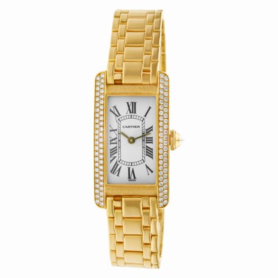 Cartier WB7071K2 Tank American Quartz Female 18k yellow gold Replica Watches