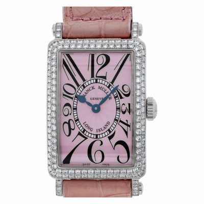 Franck Muller 902 QZ D Long Island Quartz Female 18k White Gold Replica Watches