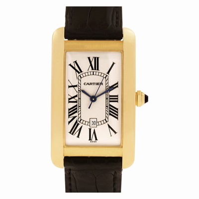 Cartier W2603156 Tank Americaine Automatic Unisex 18k yellow gold Replica Watches