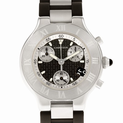 Cartier w510125u2 Chronoscaph 21 Quartz Unisex Stainless Steel Replica Watches