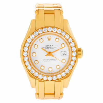 Rolex 69298 Pearlmaster Automatic Female 18k yellow gold Replica Watches