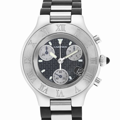 Cartier w510125u2 Chronoscaph 21 Quartz Unisex Stainless Steel Replica Watches