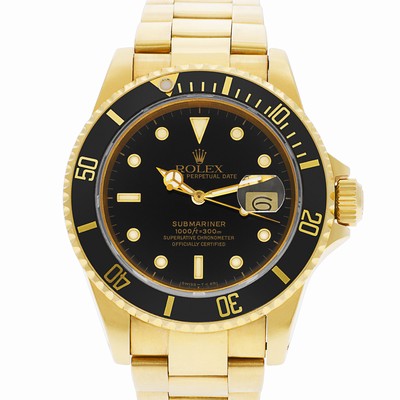 Rolex 16808 Submariner Automatic Male 18k Yellow Gold Replica Watches
