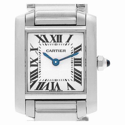 Cartier w5001253 Tank Francaise Quartz Female 18k White Gold Replica Watches