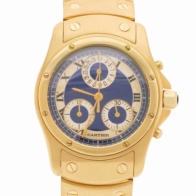 Cartier C4322 Santos Quartz Unisex 18k yellow gold Replica Watches