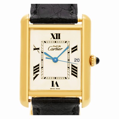 Cartier 2413 Tank Quartz Male Vermeil Replica Watches