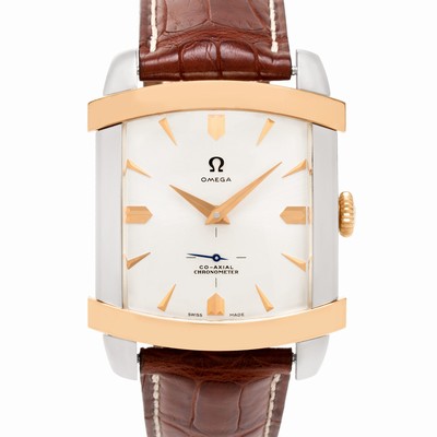 Omega 0609/1952 Museum Automatic Male 18k White & Yellow Gold Replica Watches