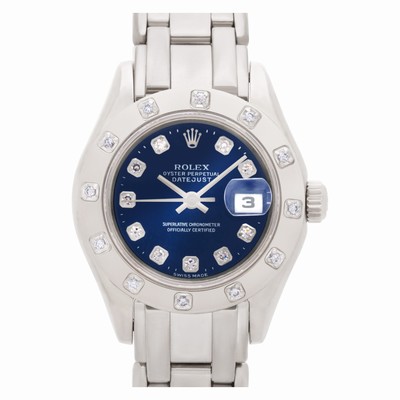 Rolex 63919 Pearlmaster Automatic Female 18k White Gold Replica Watches