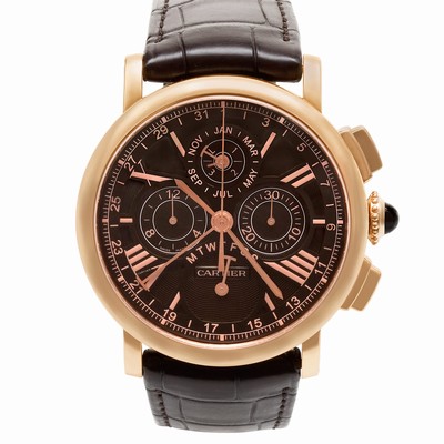 Cartier  W1556225 Rotonde Automatic Male 18k rose gold Replica Watches