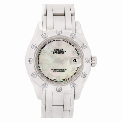 Rolex 80319 Pearlmaster Automatic Female 18k White Gold Replica Watches