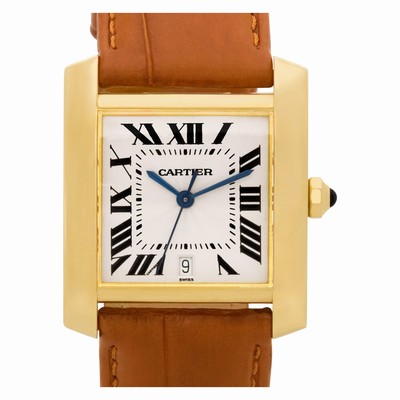 Cartier 1840 Tank Francaise Automatic Male 18k yellow gold Replica Watches
