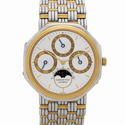 Audemars Piguet B 71074 Perpetual Calendar Automatic Male 18k White & Yellow Gold Replica Watches