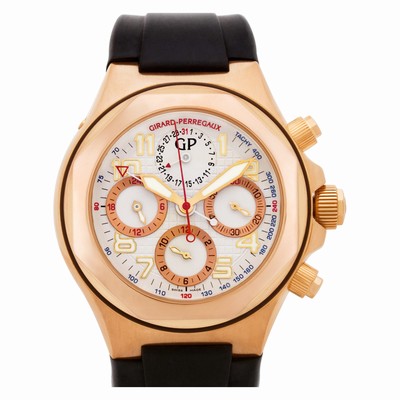 Girard Perregaux 80180 Laureato Automatic Male 18k rose gold Replica Watches