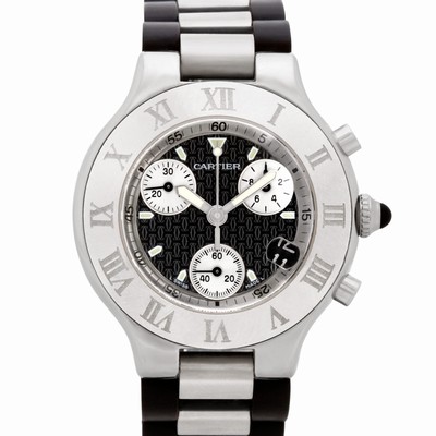 Cartier w10172t2 Chronoscaph 21 Quartz Unisex Stainless Steel Replica Watches