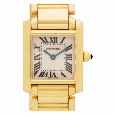 Cartier 2385 Tank Francaise Quartz Female 18k yellow gold Replica Watches