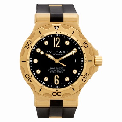 Bvlgari dp42gsd Diagono Professional Automatic Male 18k yellow gold Replica Watches