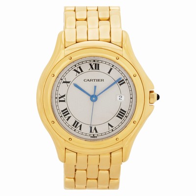 Cartier 887920 Cougar Quartz Unisex 18k yellow gold Replica Watches