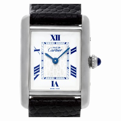 Cartier 2416 Tank Quartz Female Sterling Silver Replica Watches