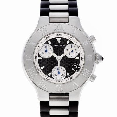 Cartier w10125u2 Chronoscaph 21 Quartz Unisex Stainless Steel Replica Watches