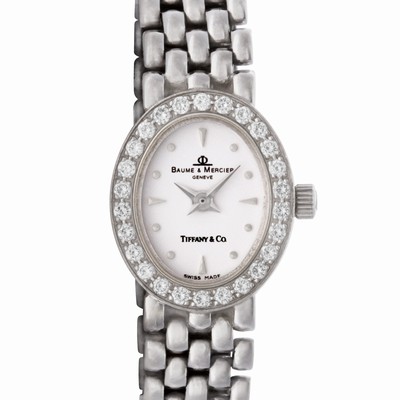 Baume & Mercier MX000M7L Geneve Quartz Female 14k White Gold Replica Watches