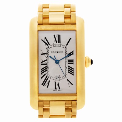 Cartier W26031K2 Tank American Automatic Male 18k Yellow Gold Replica Watches