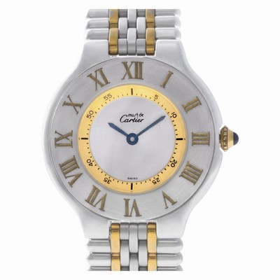 Cartier 1330 Must 21 Quartz Unisex Stainless Steel Replica Watches
