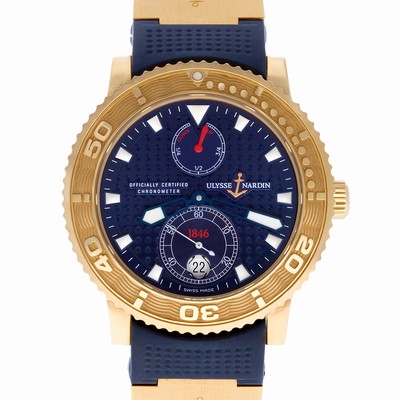 Ulysse Nardin 266-51 Maxi Marine Automatic Male 18k rose gold Replica Watches