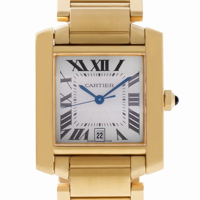 Cartier W5001R2 Tank Francaise Automatic Male 18k yellow gold Replica Watches