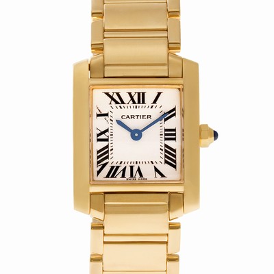 Cartier W50002N2 Tank Francaise Quartz Female 18k yellow gold Replica Watches