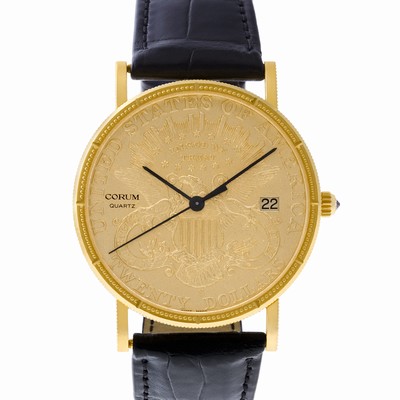 Corum 1902 $20 gold piece Quartz Male 18k yellow gold Replica Watches
