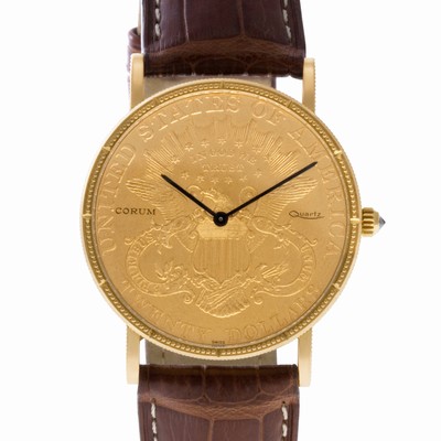 Corum CT32892 $20 Coin Quartz Male 18k yellow gold Replica Watches