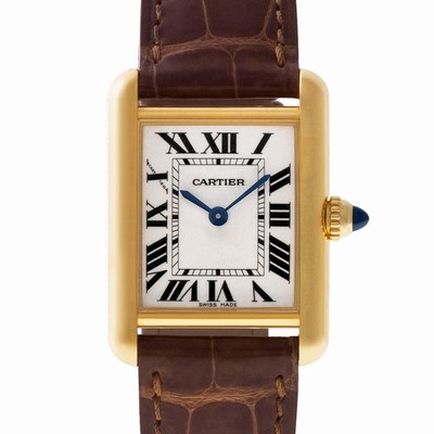 Cartier 2442 Tank Quartz Female 18k yellow gold Replica Watches