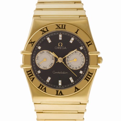 Omega 398.0873 Constellation Quartz Male 18k Yellow Gold Replica Watches