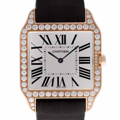 Cartier WH100751 Santos Dumont Manual Unisex 18k Pink Gold Replica Watches