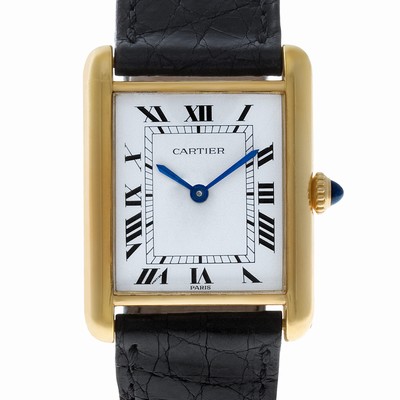 Cartier 1223 Tank Manual Female 18k yellow gold Replica Watches
