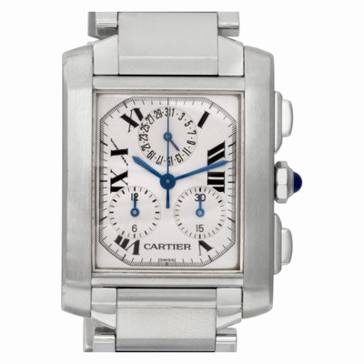 Cartier W51001Q3 Tank Francaise Quartz Male Stainless Steel Replica Watches