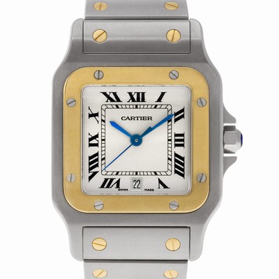 Cartier 1566 Santos Quartz Unisex 18k gold & Stainless Steel Replica Watches